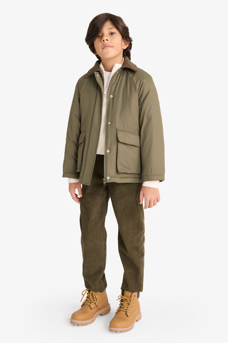 ديفاكتو جاكيت بامب اولادي طارد للماء بياقة بولو - Image 2